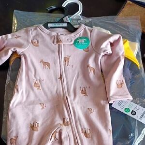 Carter's Light Pink Animal Print Footie